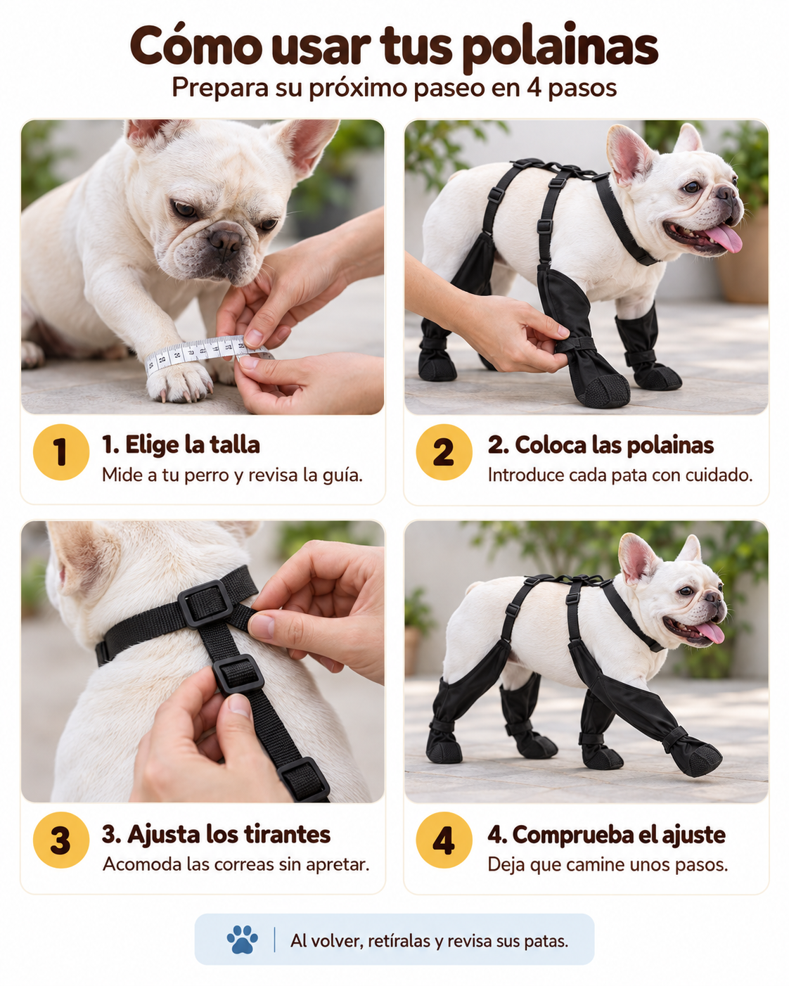 Botas impermeables para perro que no se caen