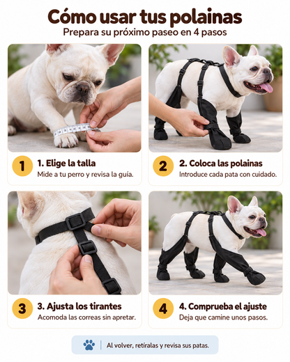 Botas impermeables para perro que no se caen