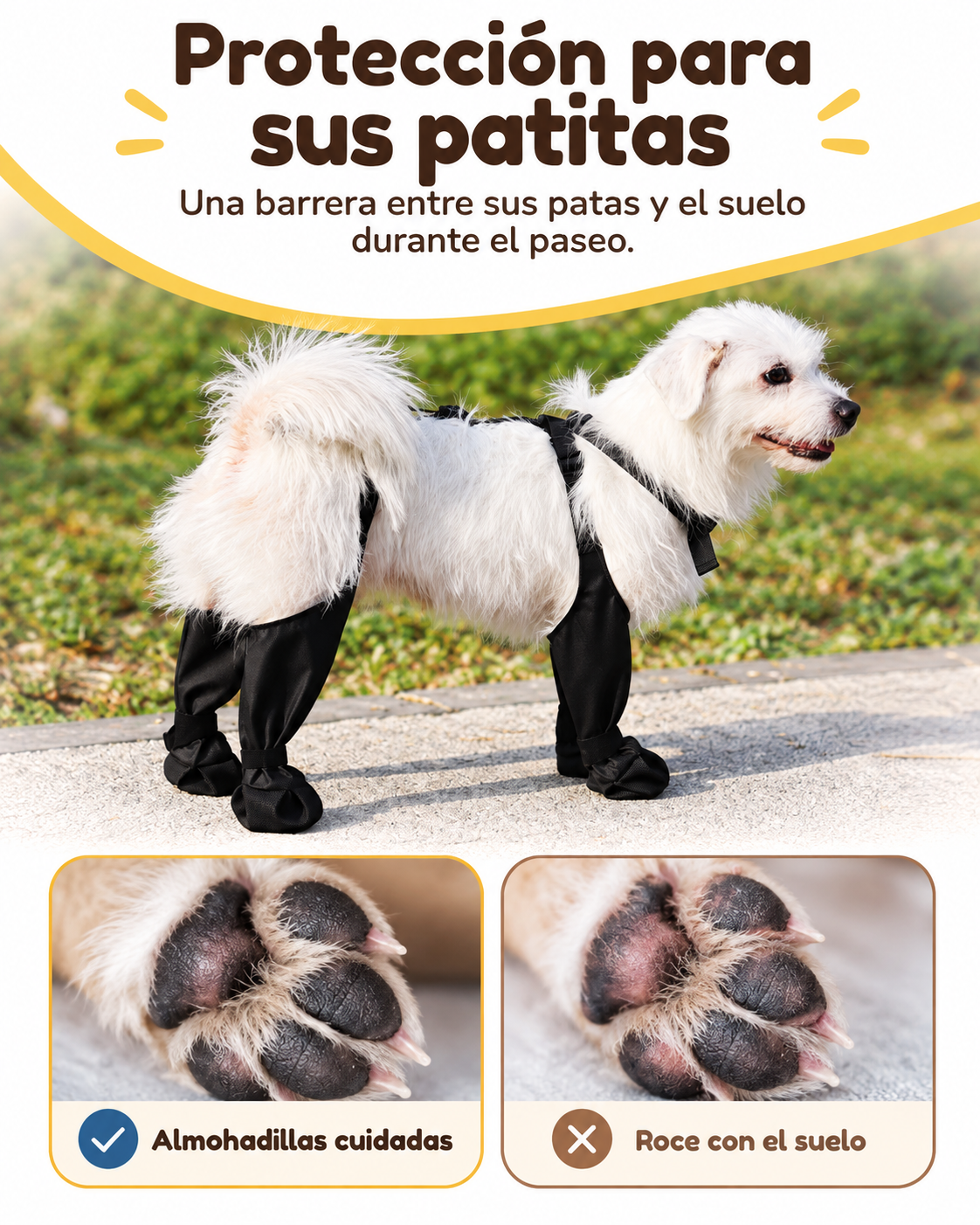 Botas impermeables para perro que no se caen